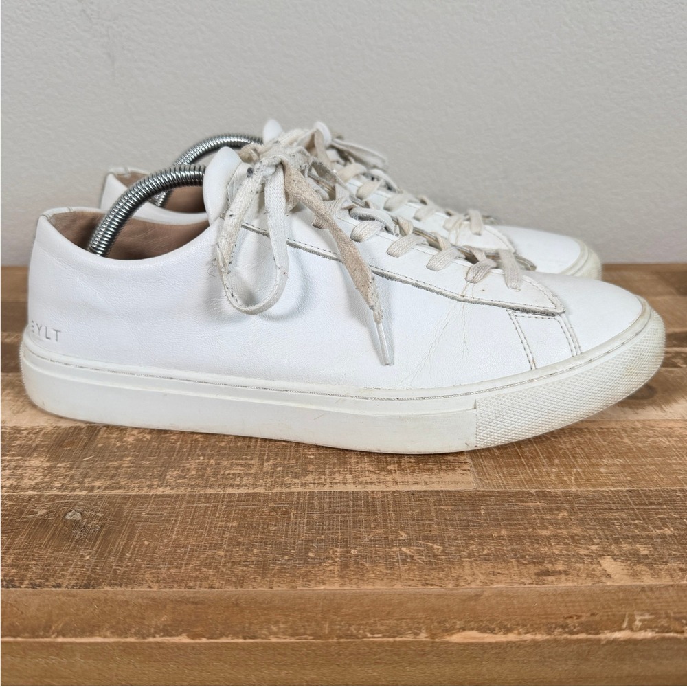 BYLT Everyday 2 Sneakers Mens Size 11 White Leather Low Top Minimalist Trainers
